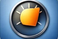 Ilustrasi ikon WinAMP Lite dengan logo modern.