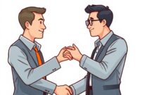 Ilustrasi pertemuan antara perwakilan Cloudflare dan Kominfo, menekankan aspek formal dan profesional.