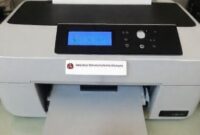 Ilustrasi printer Epson SX230 dengan pesan error