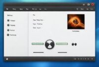 Screenshot tampilan antarmuka WinAMP Lite dengan skin klasik.