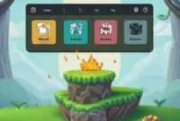 Tampilan antarmuka GameSalad yang intuitif dengan berbagai fitur dan opsi yang tersedia.